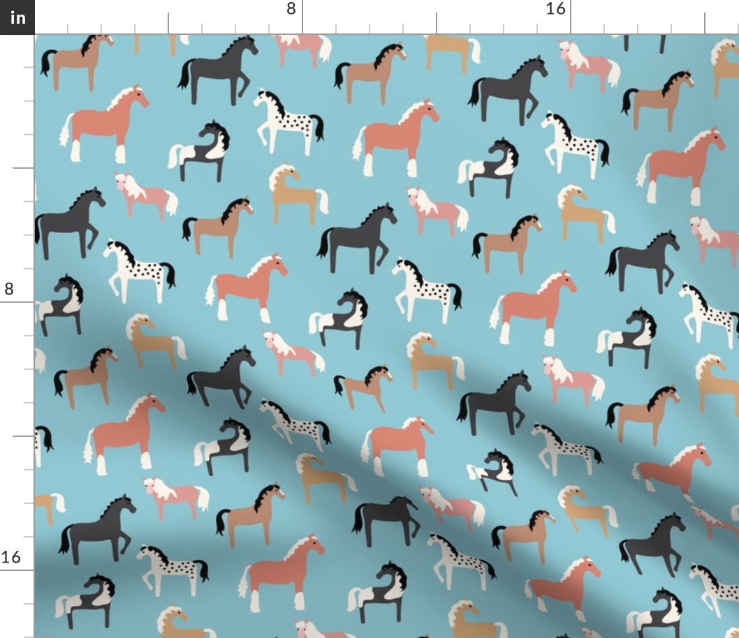Horse Party Fabric | Spoonflower