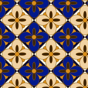 wonderful tile diagonal Cobalt Blue 