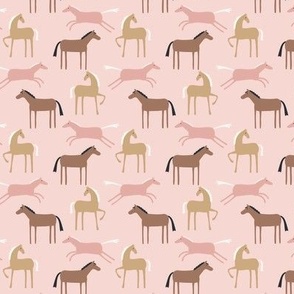 Horse Party  2.0  on pink I inch