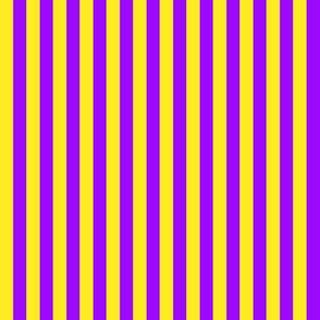 Purple and Yellow Quarter Inch Vertical Stripes