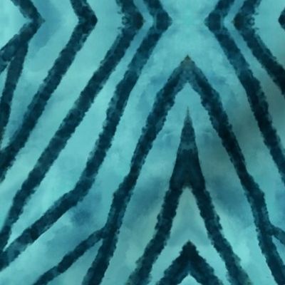 African Tribal Shield-dusty blue