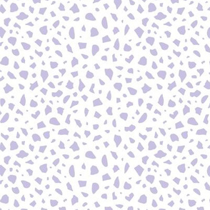 Minimal terrazzo texture abstract scandinavian trend classic basic spots design soft lilac purple violet baby nursery