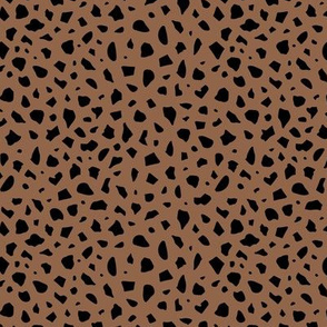 Minimal terrazzo texture abstract scandinavian trend classic basic spots design moody brown coffee neutral nursery