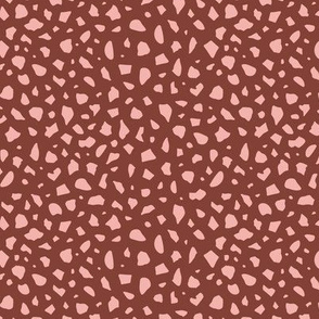 Minimal terrazzo texture abstract scandinavian trend classic basic spots design warm stone red pink girls