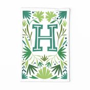 H Monogram Tea towel