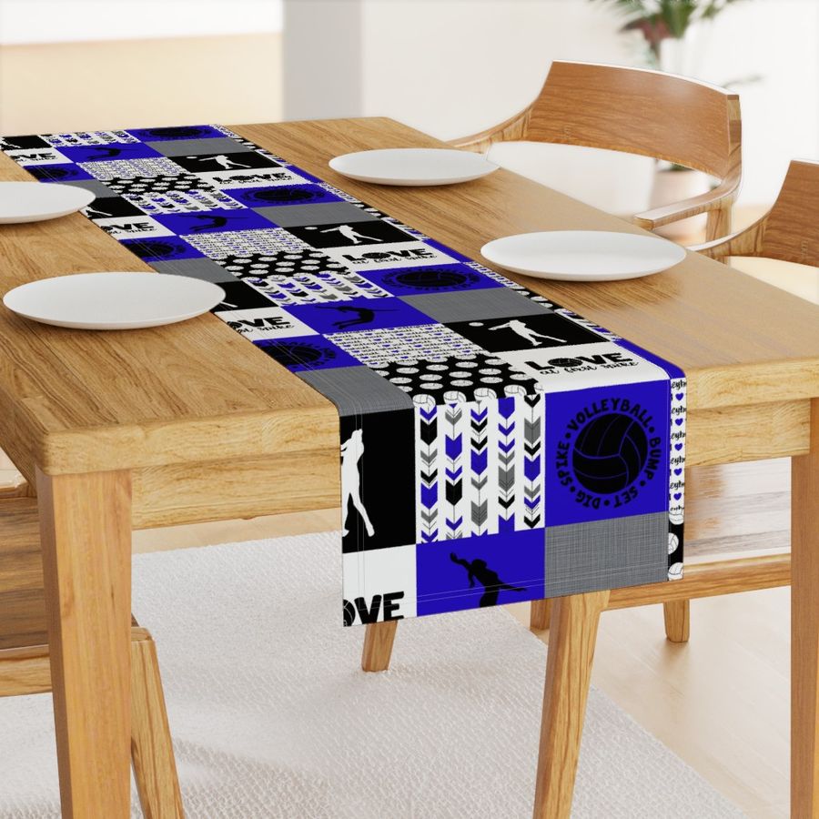 Women's Volleyball//Royal Blue - Wholecloth Cheater Quilt