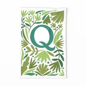 Q Monogram Tea towel