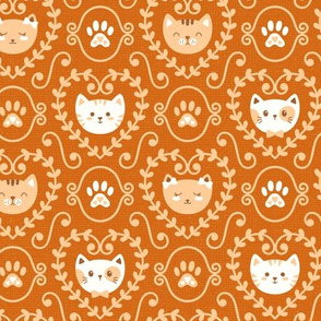 I Heart Cats on Orange