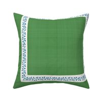 Green and Blue Berry Stripe Banded Pillow
