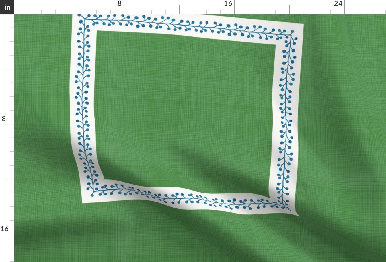 Green and Blue Berry Stripe Banded Pillow