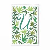 U Monogram Tea towel