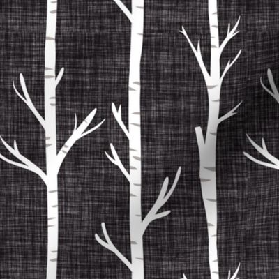 iron linen birch trees