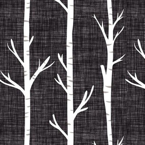 iron linen birch trees