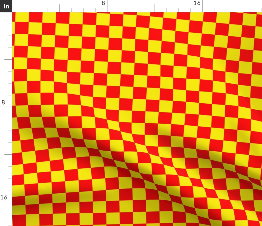 Red and yellow checker 1"