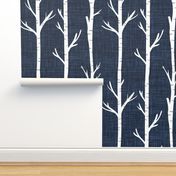 navy no 2 linen birch trees