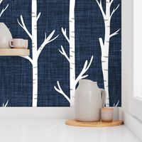 navy no 2 linen birch trees