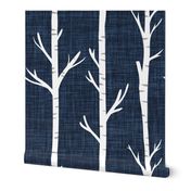 navy no 2 linen birch trees