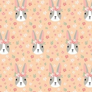 Soft Yellow Floral Easter Bunnies
