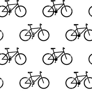 (large scale) bicycle - bikes - black on white C20BS