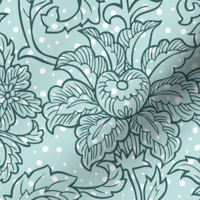 Mint Green Floral Pattern