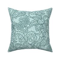 Mint Green Floral Pattern