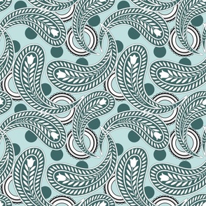 Paisley Mint Green