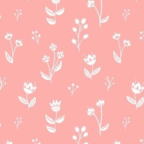 Simple Folk Floral (Pink)
