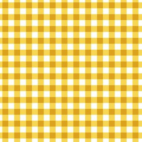 Gingham in Mustard