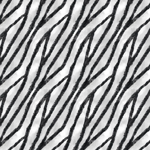 Africa Watercolor Stripes-black and white