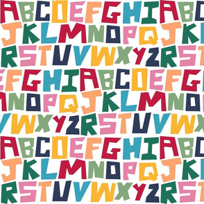 Colourful Block Alphabet
