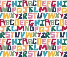 Colourful Block Alphabet