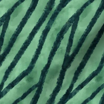 African Animal Skin Stripes-green blue