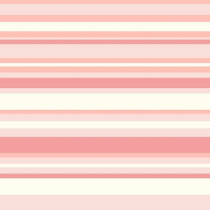 Horizontal Blush & Cream Stripe