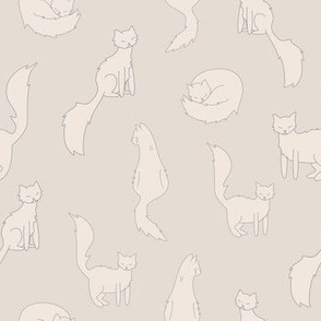 Cats, beige, soft, kittens, pink, pets, fluffy
