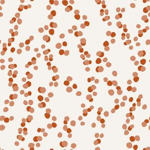 Abstract, dots, bubbles, orange, red, delicate
