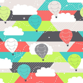 Hot Air Balloons Quilted Flight - East