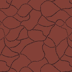 Minimalist dotted trail abstract dots and waves winter autumn neutral nursery stone red