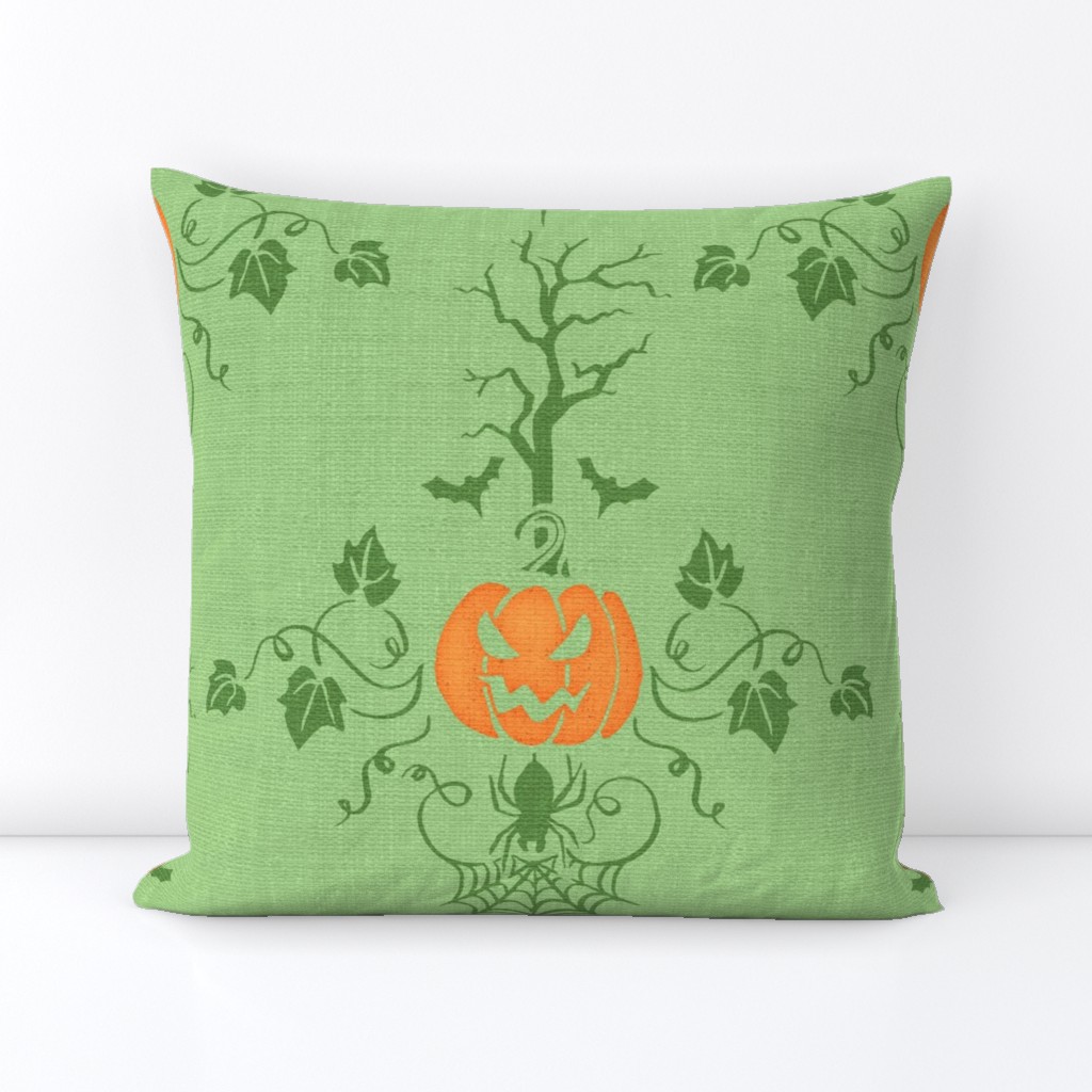 Vintage Halloween Pumpkin in green