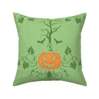 Vintage Halloween Pumpkin in green