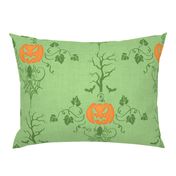 Vintage Halloween Pumpkin in green