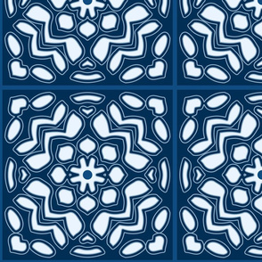 Moroccan Tile-Classic Blue-Large scale