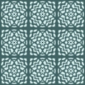 Flora Tile-Mint and Spruce