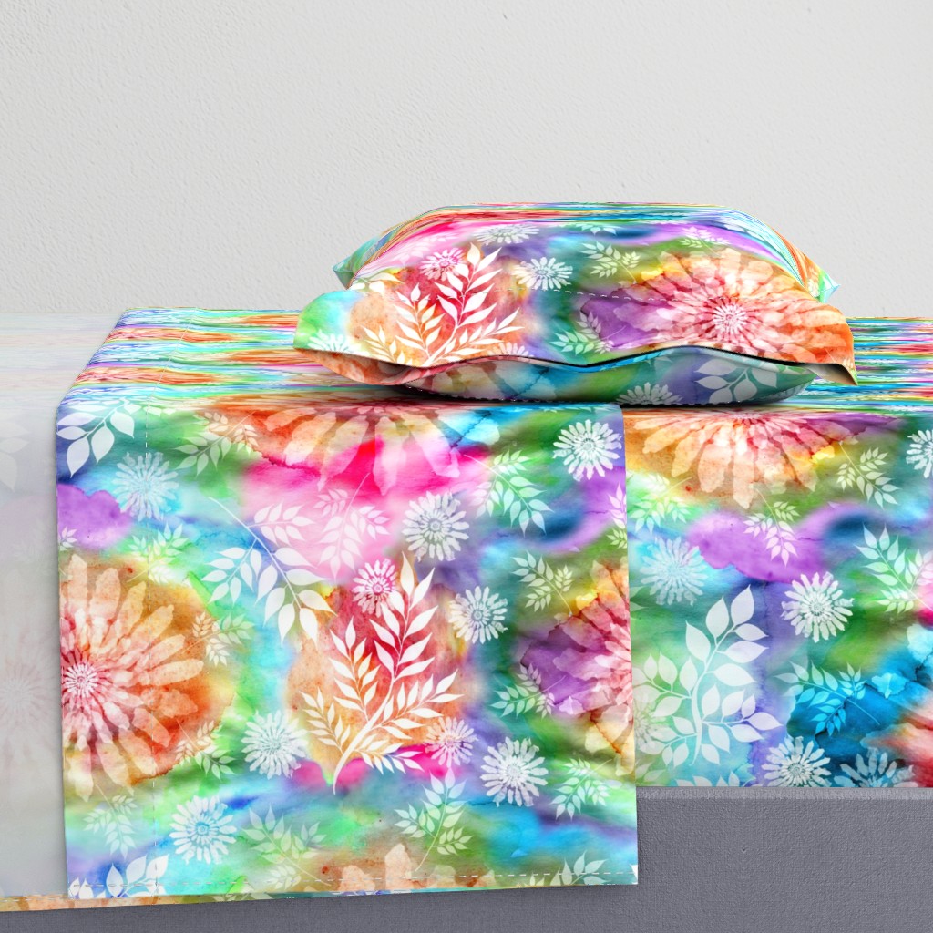 Botanical Watercolor Tie Dye