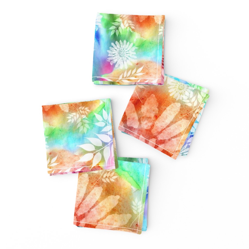 Botanical Watercolor Tie Dye