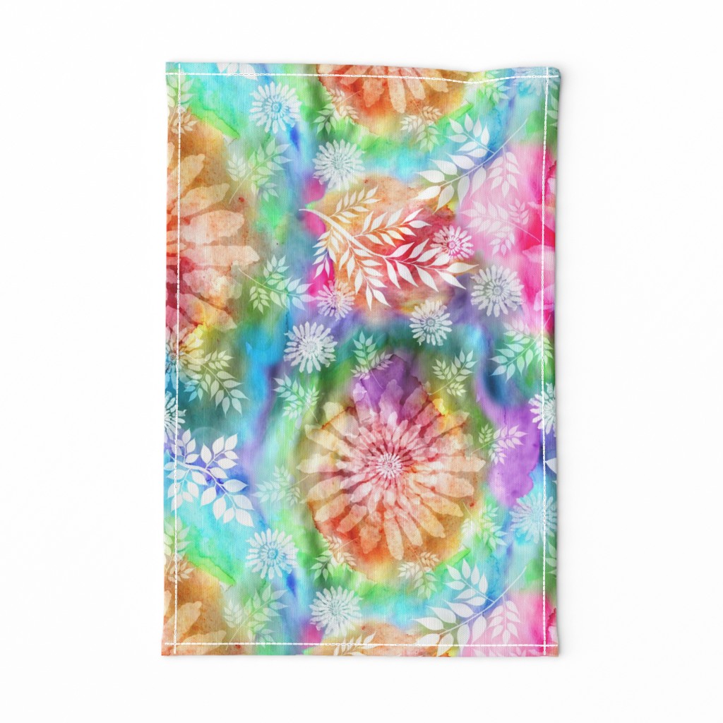 Botanical Watercolor Tie Dye