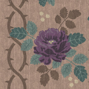 Textured Roses-Taupe-XL