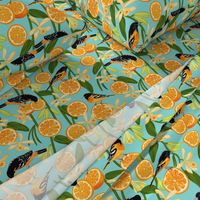 Birds & Oranges Green