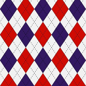 Argyle - Purple Red