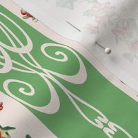 NOUVEAU FLORAL STRIPE (LEAF)