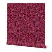 ★ STARS x LEOPARD ★ Hot Pink and Yellow - Medium-Small Scale / Collection : Leopard Spots variations – Punk Rock Animal Prints 3